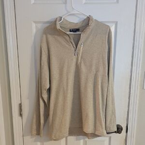Men's Tan Zip-Up Sweater